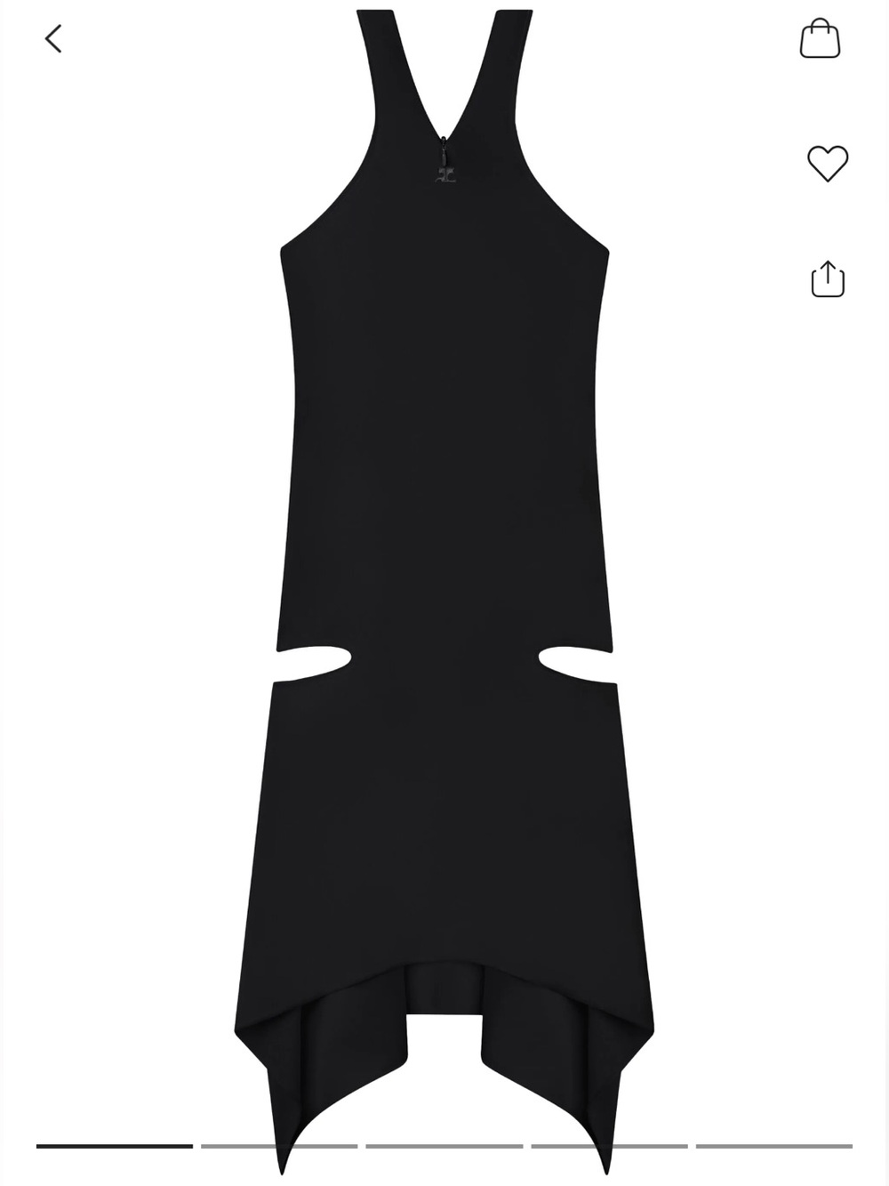 Courrèges
criss-cross  crepe jersey dress